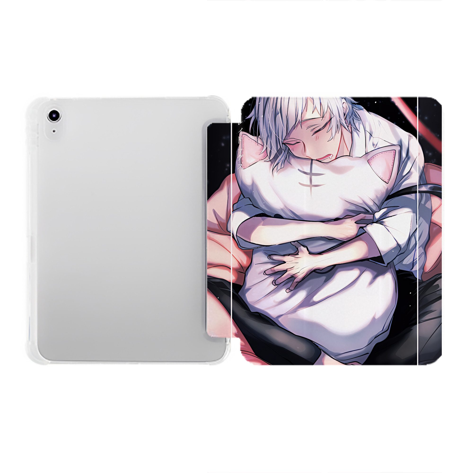 （画像用） 文豪ストレイドッグス Bungo Stray Dogs IPad ケース ペン収納付き 三つ折りスタンド PUレザー×シリコン 対応機種9.5/10.5/10.9インチ